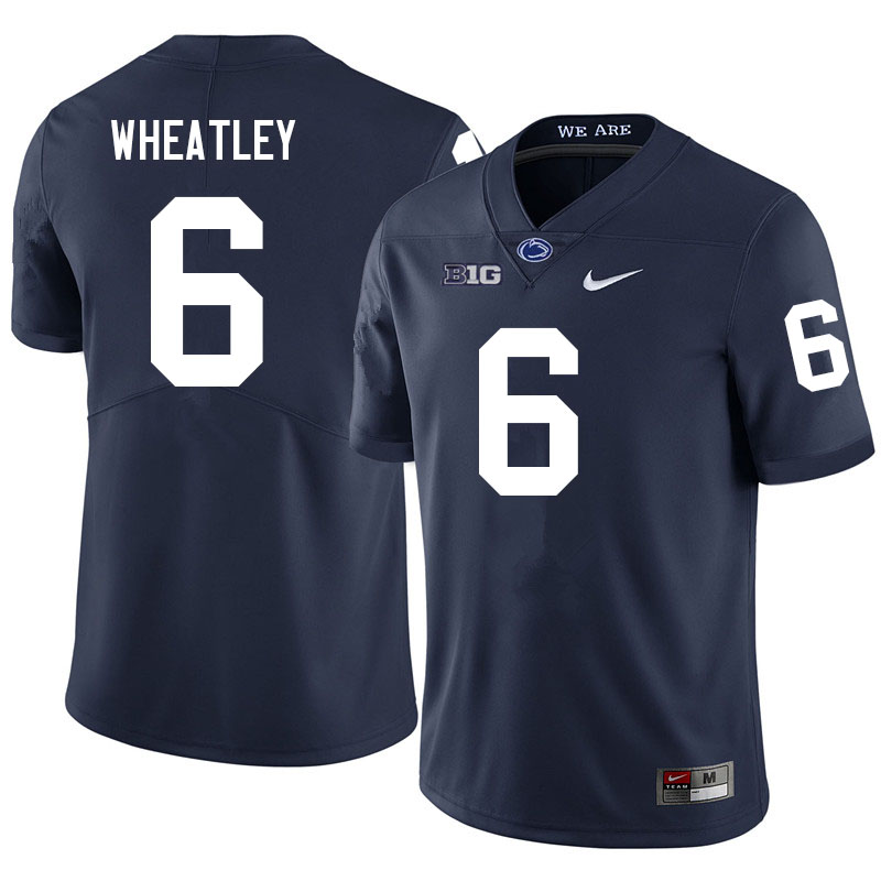 Men #6 Zakee Wheatley Penn State Nittany Lions College Football Jerseys Sale-Navy - Click Image to Close